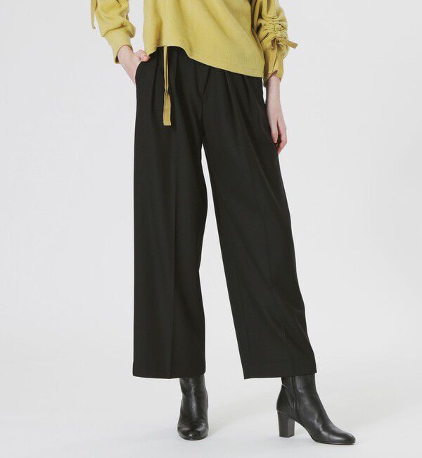  「インタックパンツ」|スラックス|ブラック