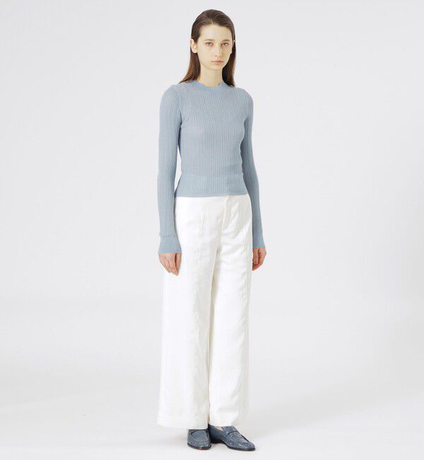 「ラインワイドパンツ」|スラックス|