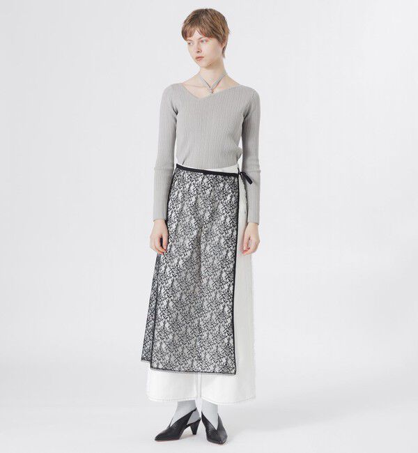  「サイドフリンジワイドデニム」|デニム|