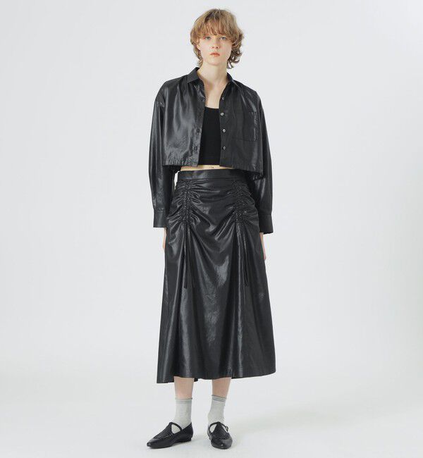  「グロッシーギャザースカート」|スカート|