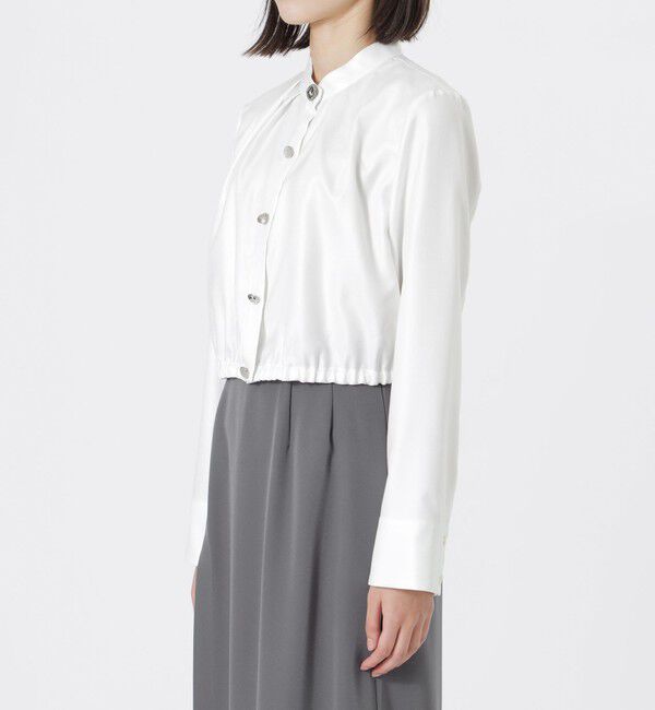  「タッククロップドバンドカラーシャツ」|シャツ・ブラウス|