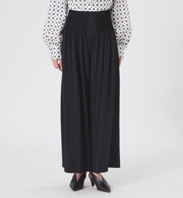  「フロントタックワイドパンツ」|スラックス|