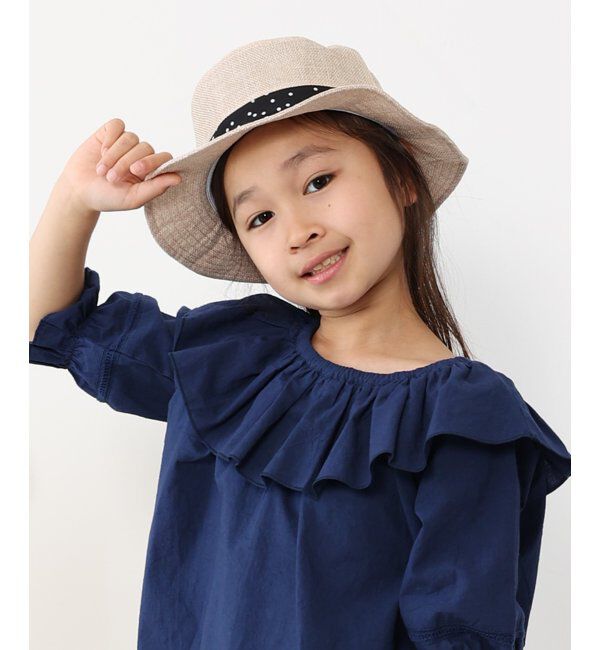 ikka kids「リネンタッチドットリボンハット」|その他|