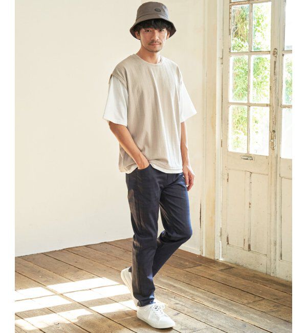 ikka「5分袖フェイクベストTシャツ」|Tシャツ・カットソー|