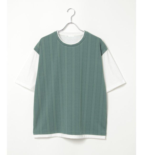 ikka「5分袖フェイクベストTシャツ」|Tシャツ・カットソー|