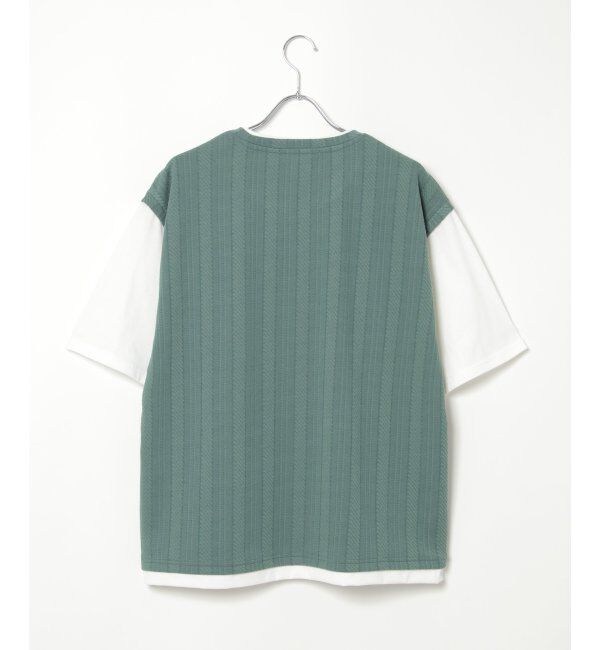 ikka「5分袖フェイクベストTシャツ」|Tシャツ・カットソー|