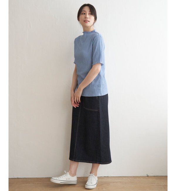 ikka「襟メロー半袖インナーTシャツ」|Tシャツ・カットソー|