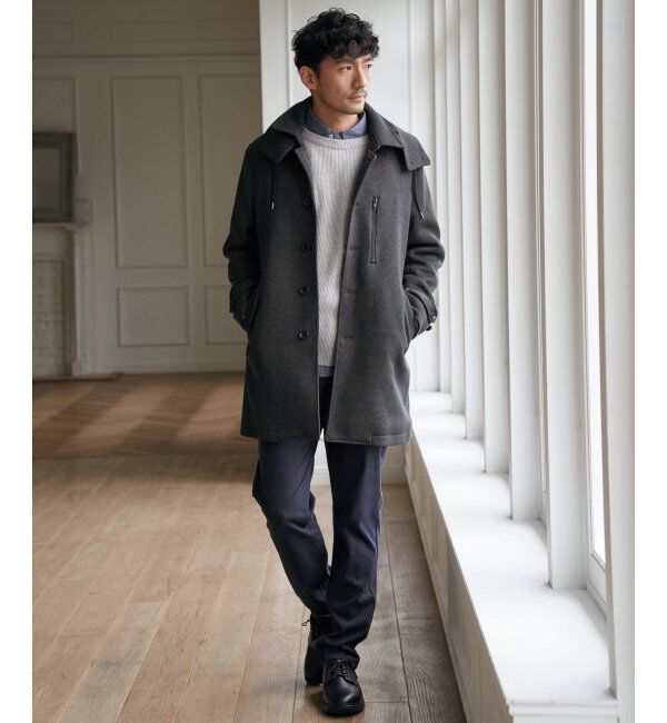 IKKA LOUNGE「ウールライクニットステンカラーコート」|その他|