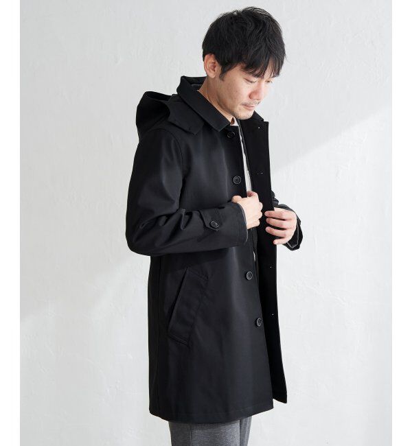 IKKA LOUNGE「【雑誌MonoMax4月号掲載】撥水ピケフードステンカラーコート」|その他|