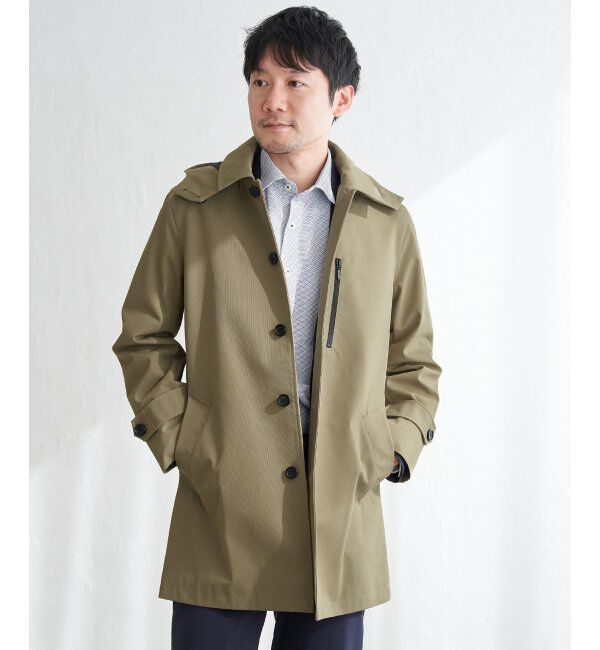 IKKA LOUNGE「【雑誌MonoMax4月号掲載】撥水ピケフードステンカラーコート」|その他|