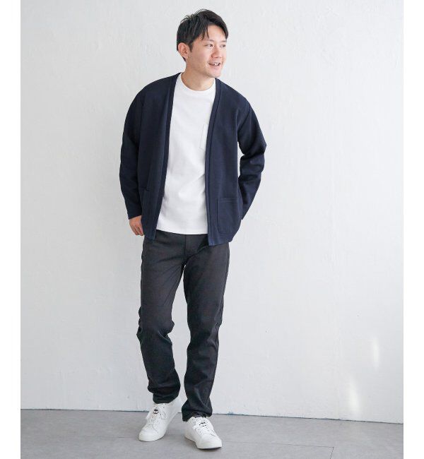 ikka「ダブルフェイスDRYカノコカーディガン」|カーディガン|