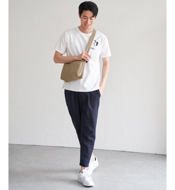 ikka「ポンチメガネ刺繍ポケットTシャツ」|Tシャツ・カットソー|