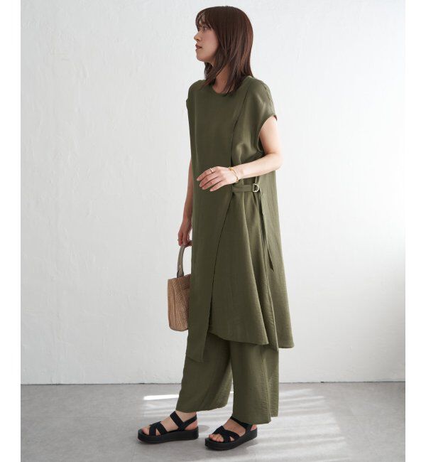 IKKA LOUNGE「【2点セット】冷感スラブワンピースセットアップ」|ワンピース|