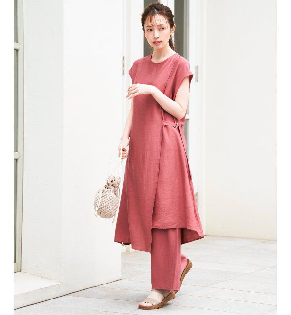 IKKA LOUNGE「【2点セット】冷感スラブワンピースセットアップ」|ワンピース|