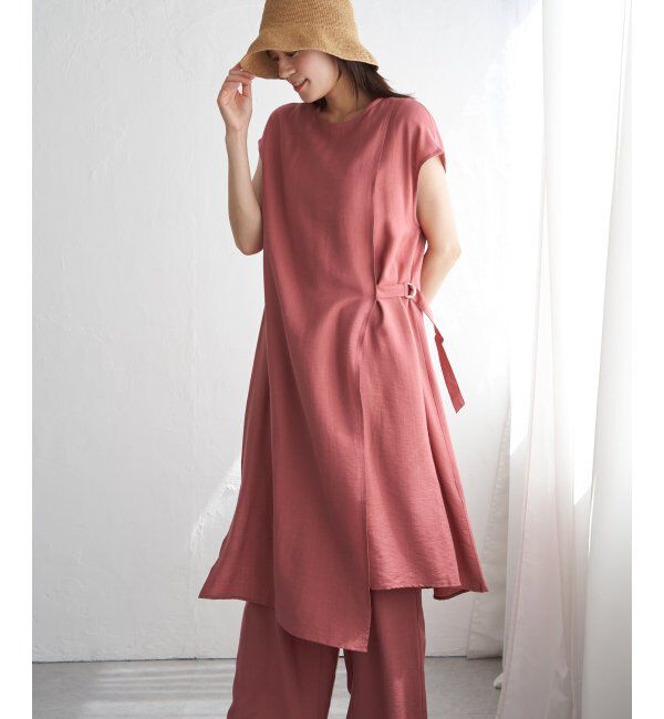 IKKA LOUNGE「【2点セット】冷感スラブワンピースセットアップ」|ワンピース|