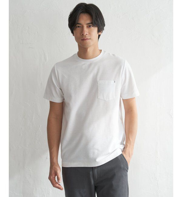 ikka「冷感DRYメランジ梨地Tシャツ」|Tシャツ・カットソー|