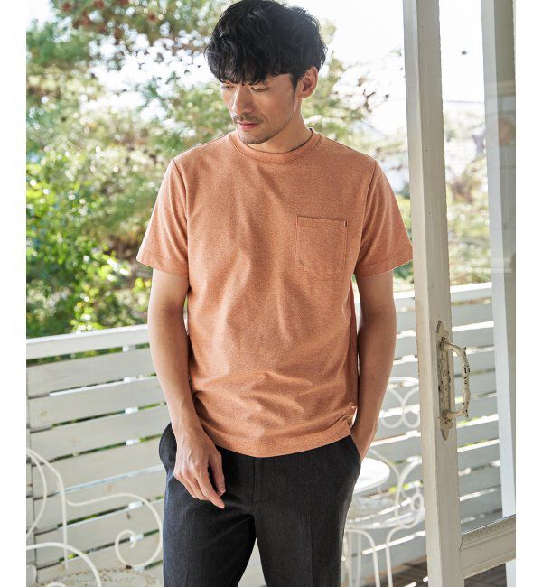 ikka「冷感DRYメランジ梨地Tシャツ」|Tシャツ・カットソー|