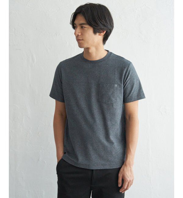 ikka「冷感DRYメランジ梨地Tシャツ」|Tシャツ・カットソー|