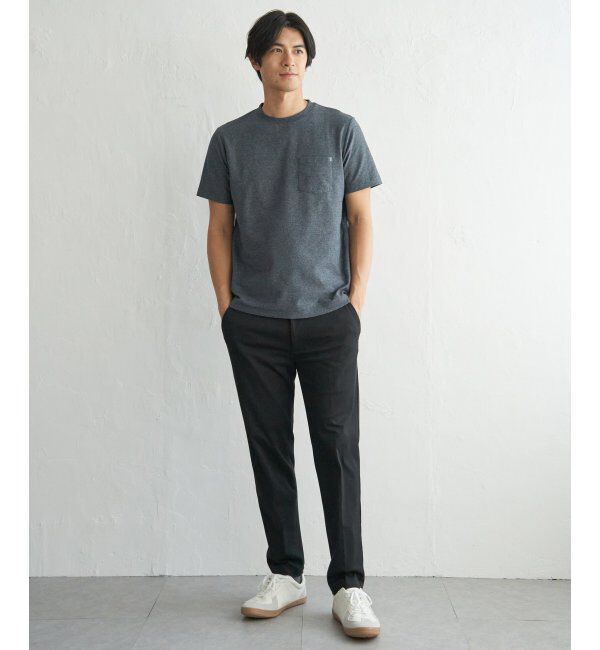 ikka「冷感DRYメランジ梨地Tシャツ」|Tシャツ・カットソー|