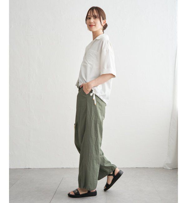 ikka「冷感／デニム裾ドロストシャツ」|シャツ・ブラウス|