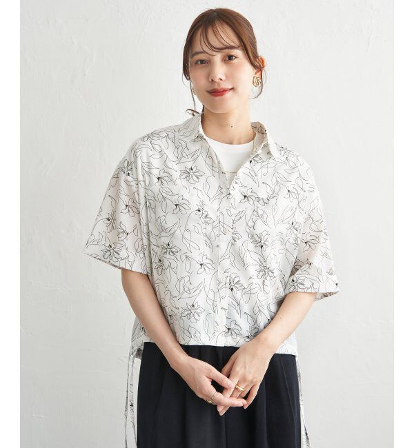 ikka「冷感／デニム裾ドロストシャツ」|シャツ・ブラウス|ソノタ