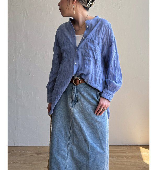 Lbc with Life「バックシャーリングロングシャツ」|シャツ・ブラウス|