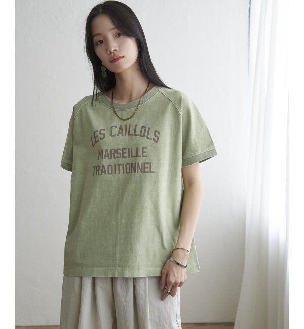 Lbc with Life「製品染めプリントTシャツ」|Tシャツ・カットソー|ライトグリーン