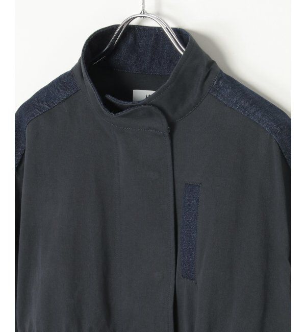 Lbc with Life「デニム切り替えモッズコート」|ブルゾン・スタジャン|