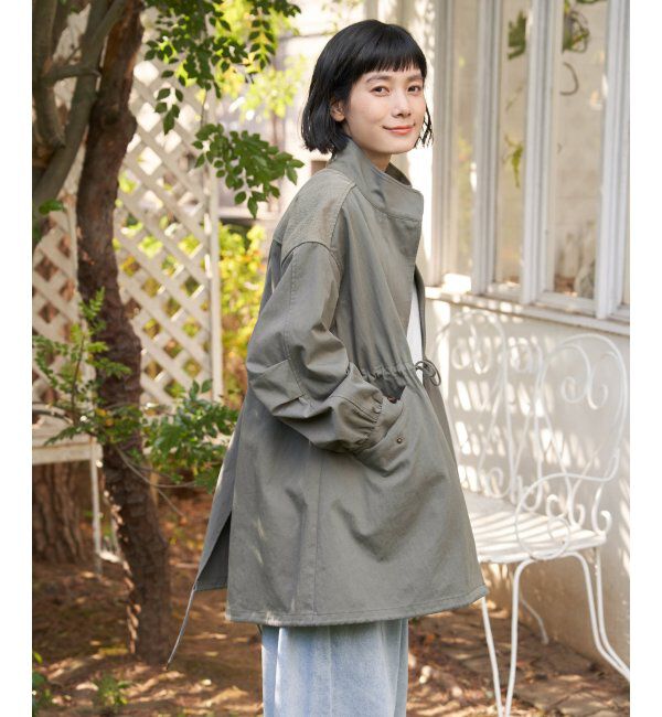 Lbc with Life「デニム切り替えモッズコート」|ブルゾン・スタジャン|