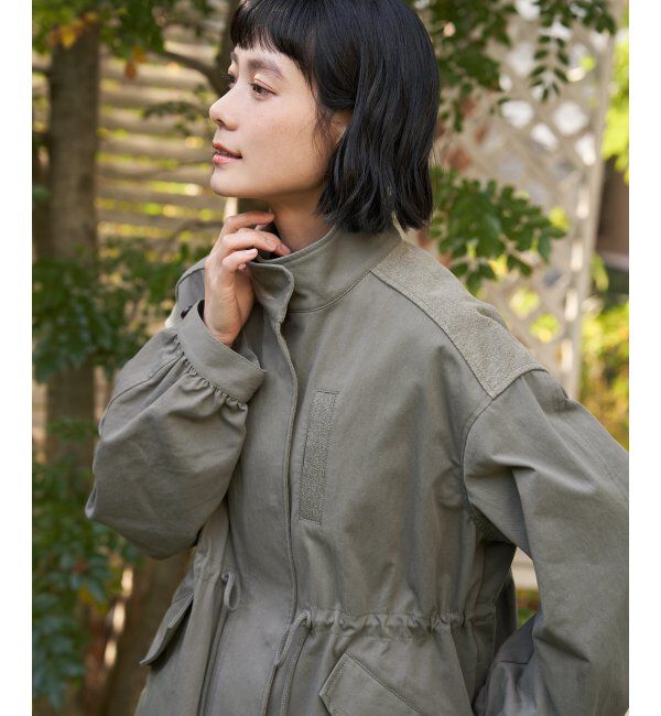 Lbc with Life「デニム切り替えモッズコート」|ブルゾン・スタジャン|