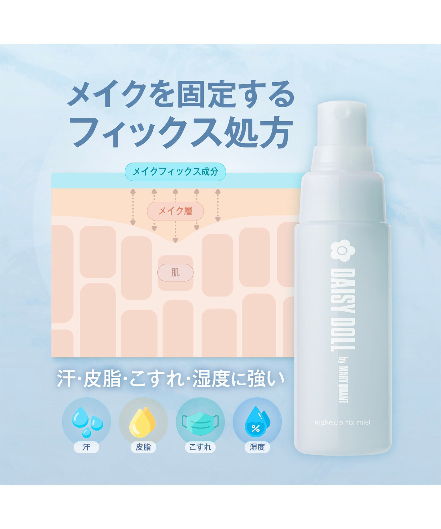 MARY QUANT「デイジードール メイクアップ フィックス ミスト（クールタイプ）」|化粧水|
