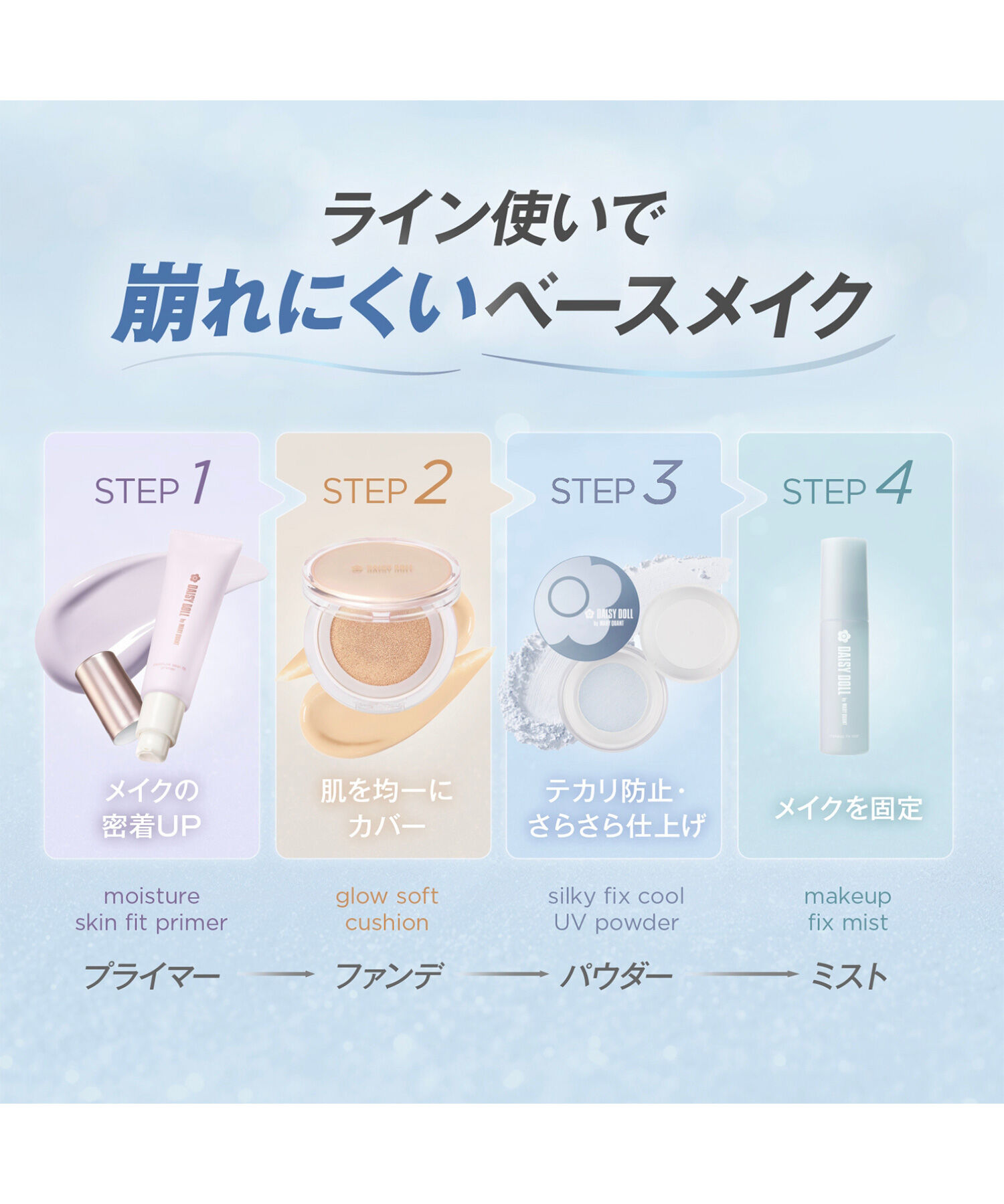 MARY QUANT「デイジードール メイクアップ フィックス ミスト（クールタイプ）」|化粧水|