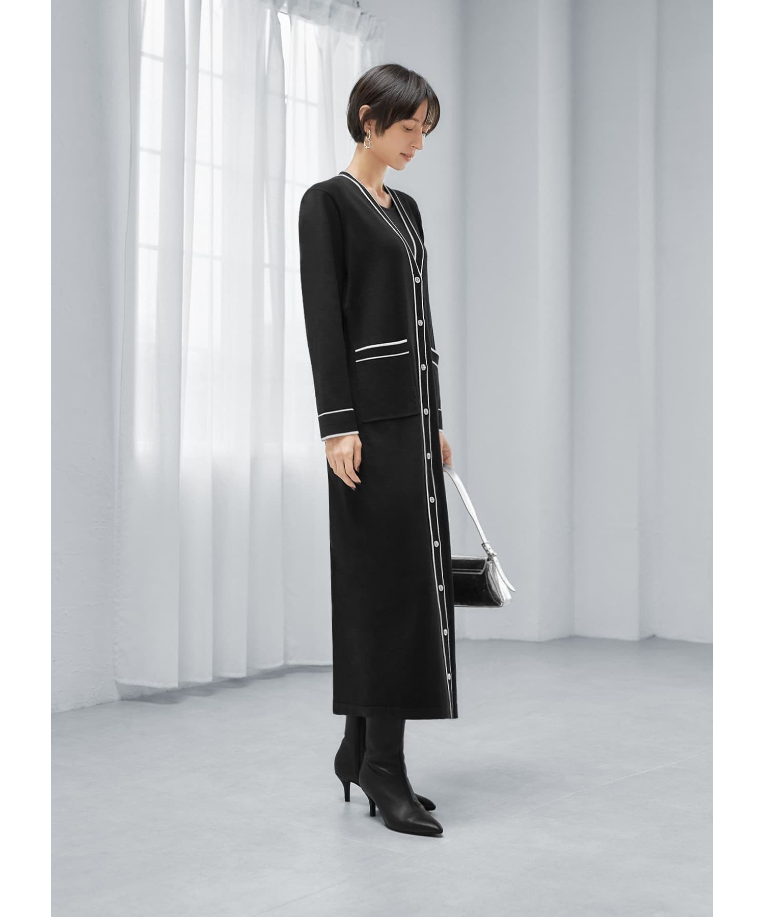 STYLE DELI「ライン配色ニットワンピース」|ワンピース|