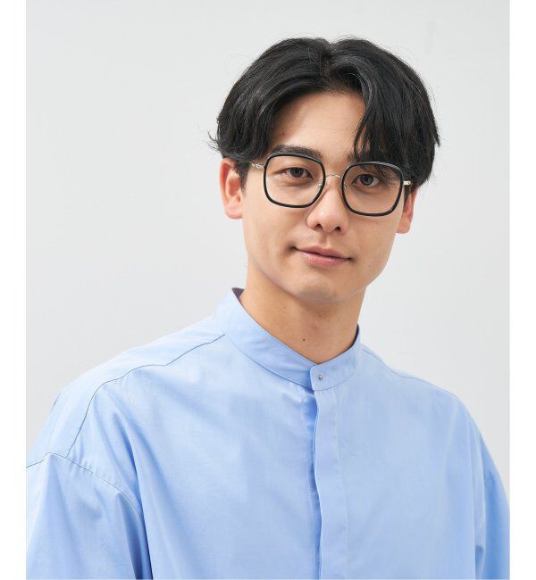  「ウェリントン型 四角形 メガネ 多角形│小顔効果 メタルフレーム│ビッグシェイプ｜ レンズ交換券付」|メガネ|