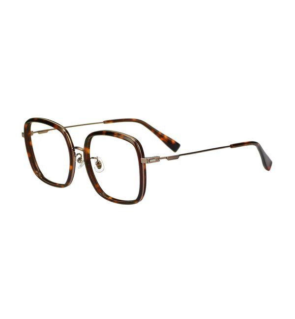  「ウェリントン型 四角形 メガネ 多角形│小顔効果 メタルフレーム│ビッグシェイプ｜ レンズ交換券付」|メガネ|