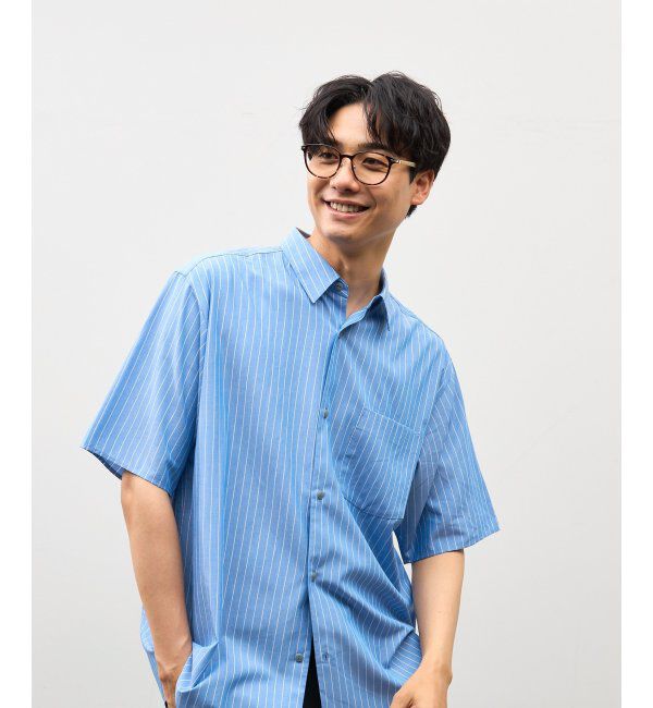  「ボストン型 サングラス (クリアUV100%) クリアレンズ レザー調ラバーテンプル｜紫外線対策 UVカット」|サングラス|