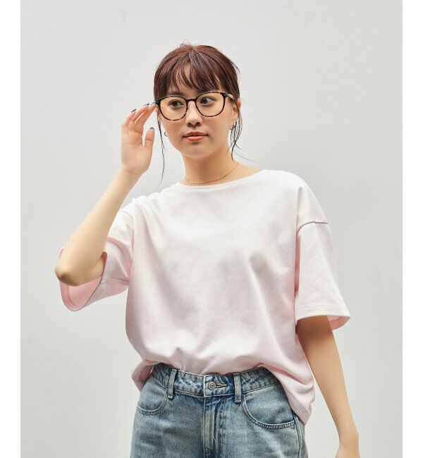  「ボストン型 サングラス (クリアUV100%) クリアレンズ レザー調ラバーテンプル｜紫外線対策 UVカット」|サングラス|