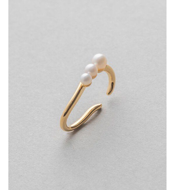 ete「パール ライナーカフ」|イヤーカフ|イエローゴールド