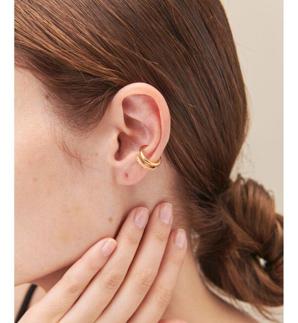 ete「ビジュー ピークカフ」|イヤーカフ|