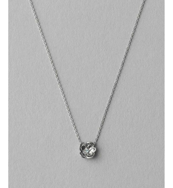 ete「[ファントゥージュエリー] ナチュラルストーン フラワー ネックレス」|ネックレス|プラチナム