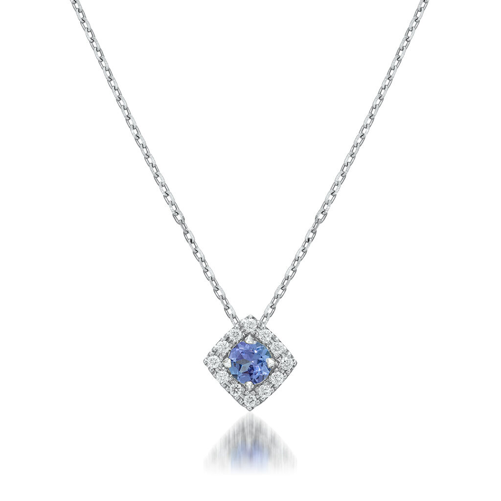 STAR JEWELRY「SQUARE HALO」|ネックレス|プラチナ