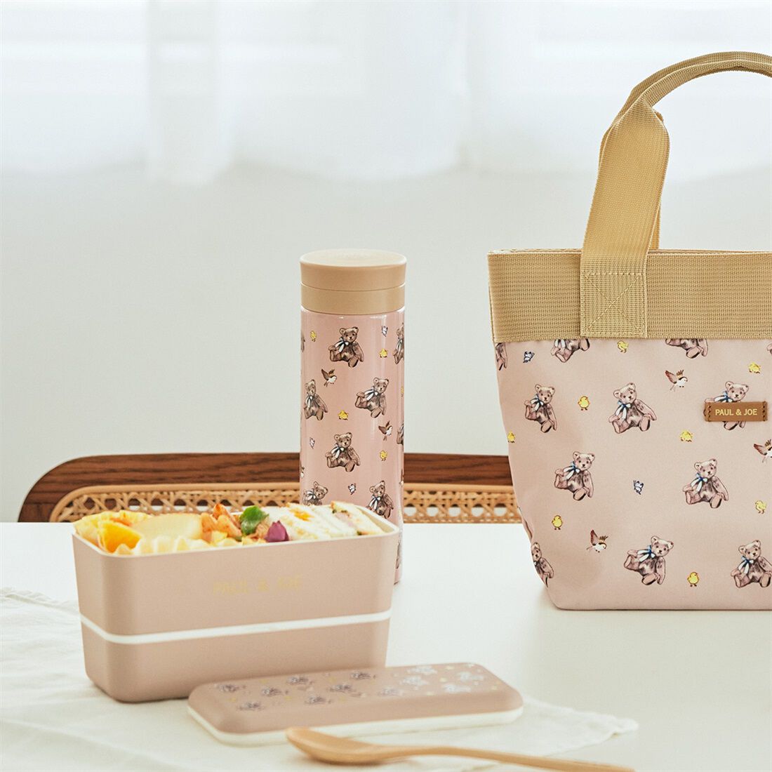 PAUL&JOE「ボトル・３４０ｍｌ／ポール＆ジョー・ブレイクタイム」|食器・キッチングッズ|ベージュ