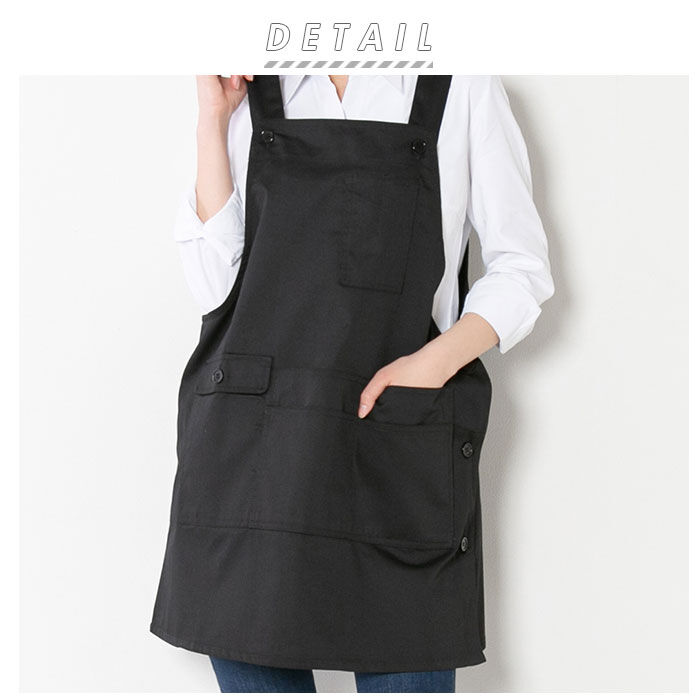BACKYARD FAMILY「エプロン おしゃれ 通販 エプロン ナチュラル レディース h型 ワンピース ゆったり ブラック」|食器・キッチングッズ|
