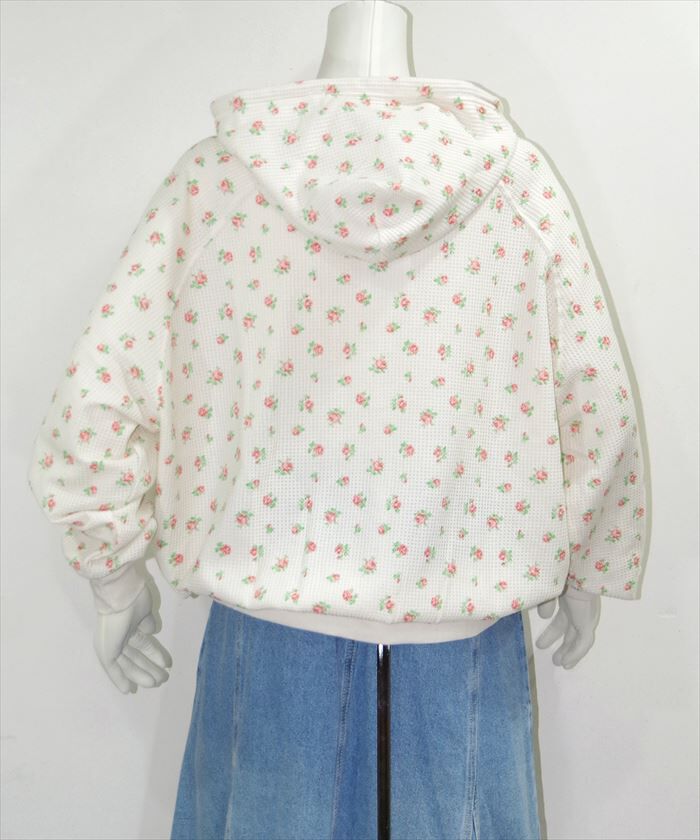 BACKYARD FAMILY「ワッフル 生地 花柄 通販 パーカー JEMORGAN サーマル JD672-59S」|パーカー|