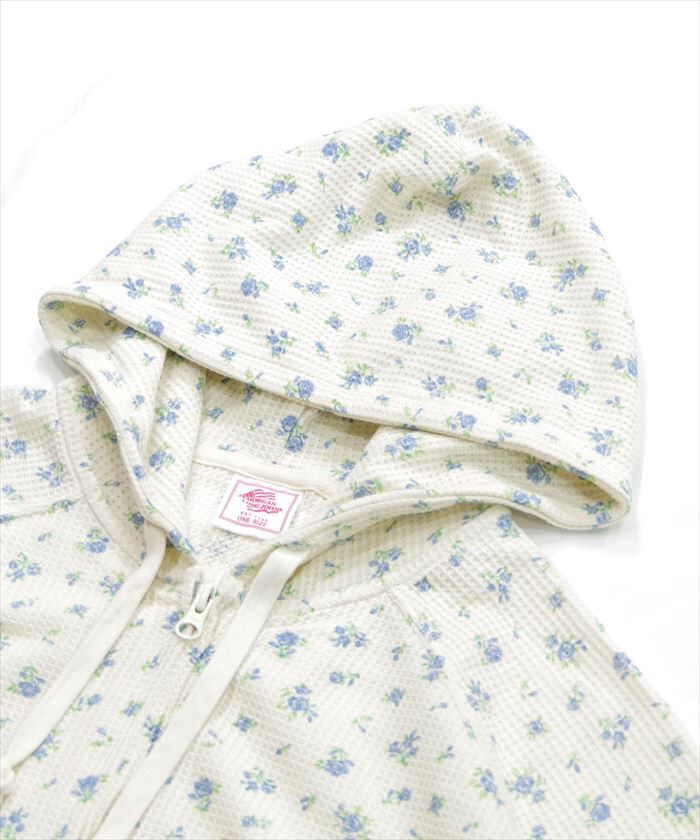 BACKYARD FAMILY「ワッフル 生地 花柄 通販 パーカー JEMORGAN サーマル JD672-59S」|パーカー|