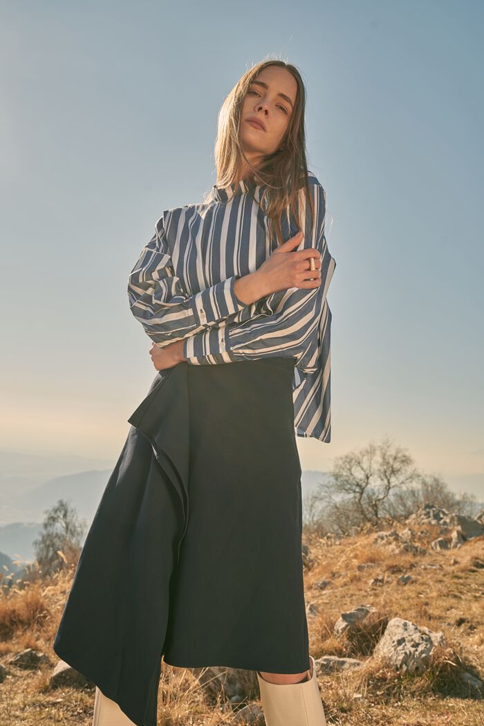 BACKYARD FAMILY「MIND マインド バルーンシャツ 通販 バルーン シャツ ブラウス 長袖ブラウス 長袖シャツ」|シャツ・ブラウス|