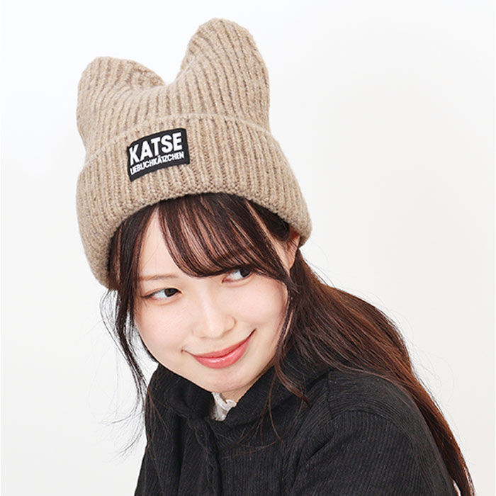 BACKYARD FAMILY「ニット帽 猫耳 通販 ニットキャップ 帽子 キャップ レディース ネコ耳 秋冬 冬小物 かわいい」|ニット帽|