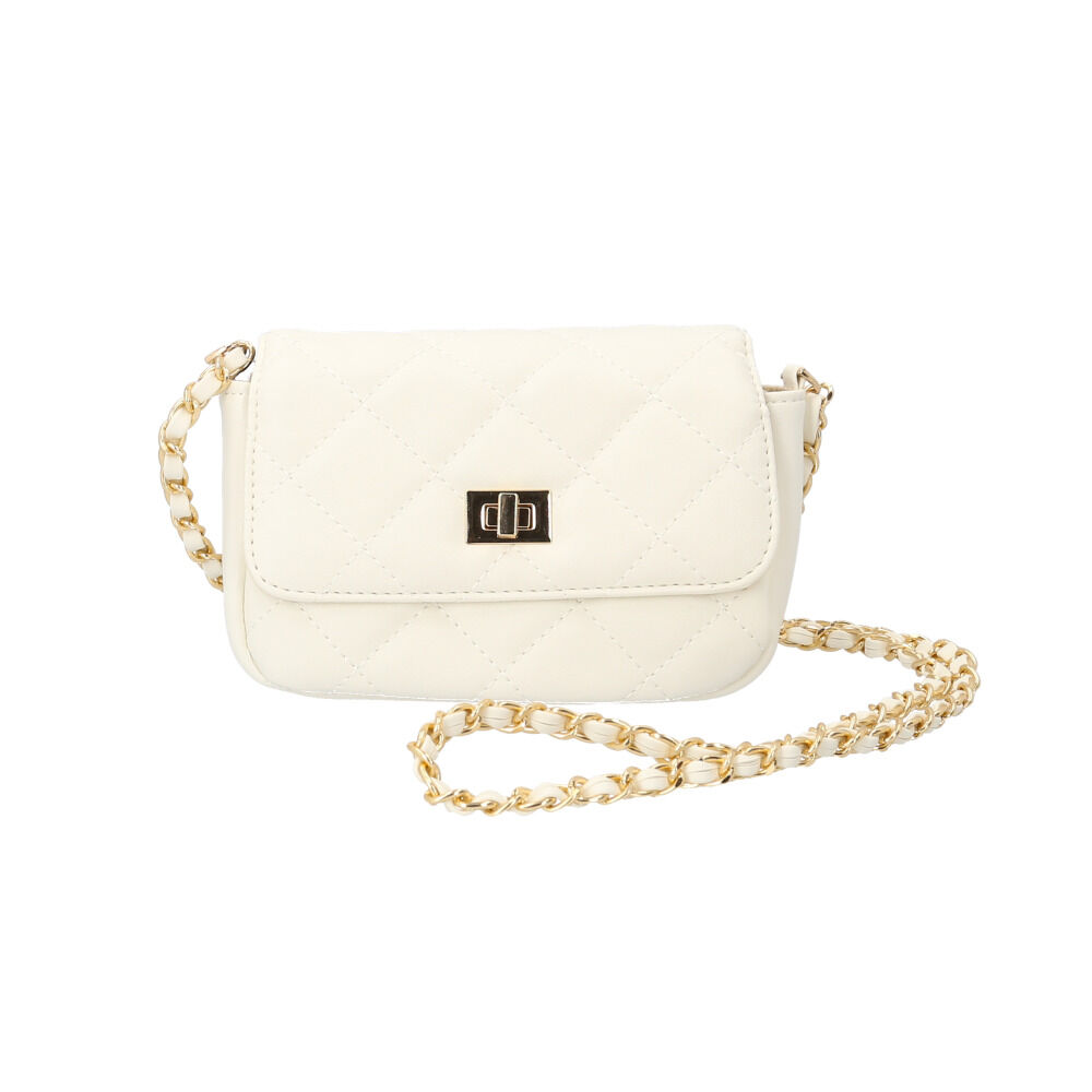 BACKYARD FAMILY「ショルダーバッグ 小さめ 通販 キルティング 斜め掛けバッグ ミニバッグ チェーンベルト」|ショルダー・メッセンジャー|ホワイト1