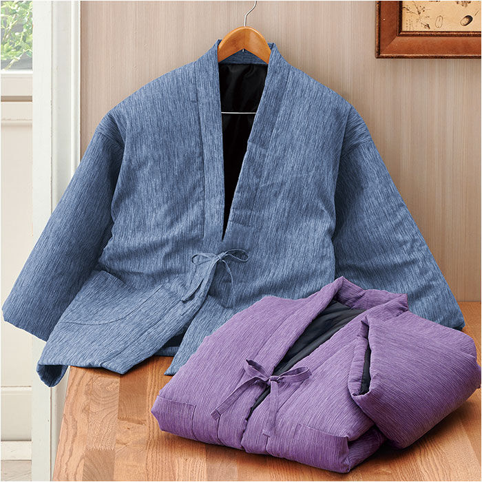 BACKYARD FAMILY「高島ちぢみ はんてん 中綿 通販 袢纏 半纏 ハンテン 部屋着 ルームウェア ルームウエア 羽織」|ルームウェア|