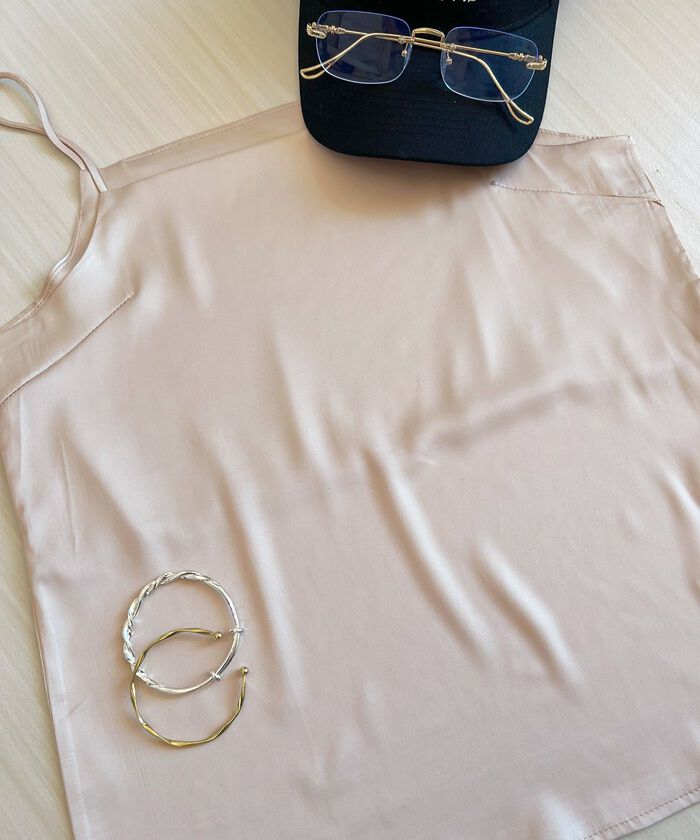 BACKYARD FAMILY「キャミソール カップなし 通販 サテン キャミ サテンキャミ さらさら 透けにくい レディース」|その他|